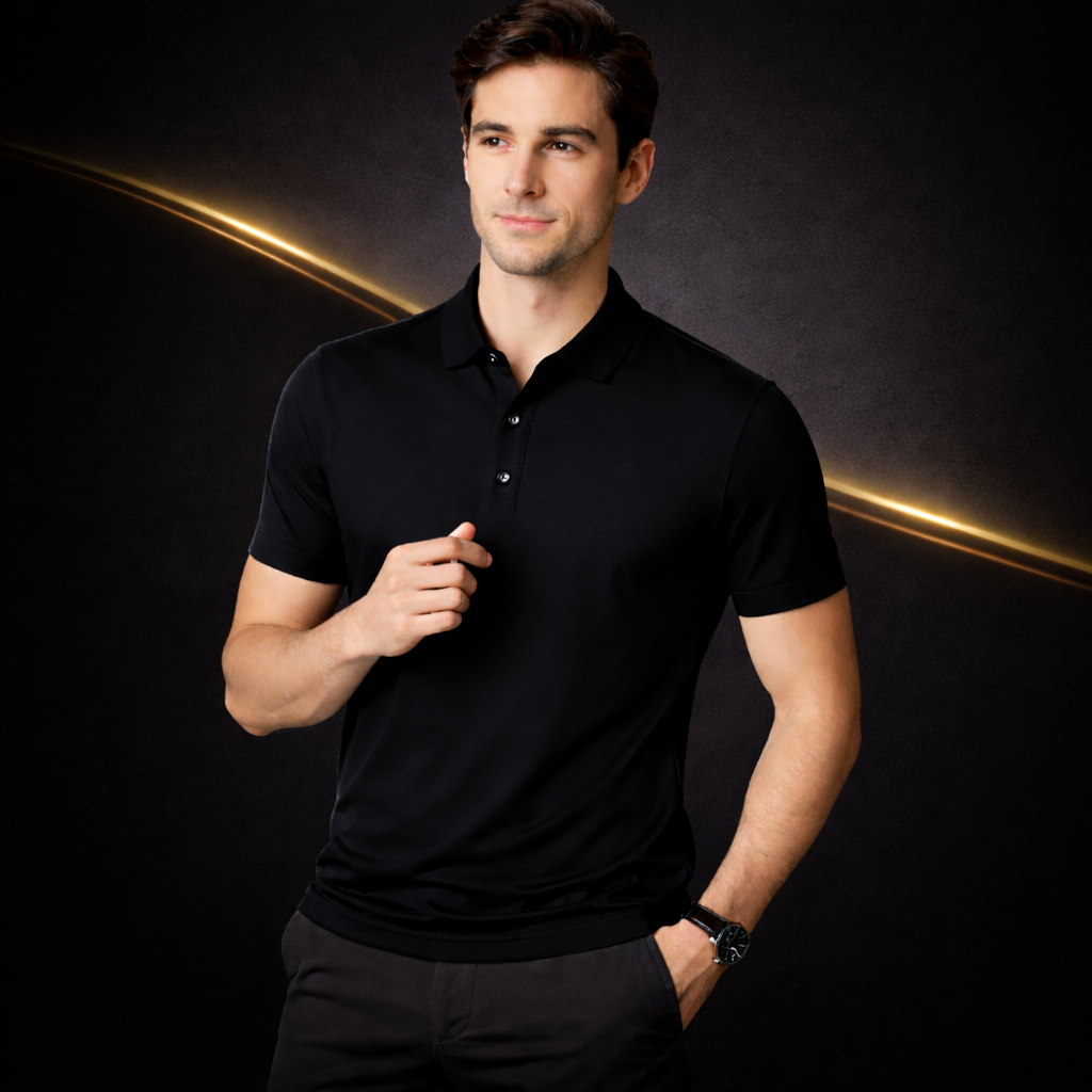 Modelo usando Polo Elegant Donfierro