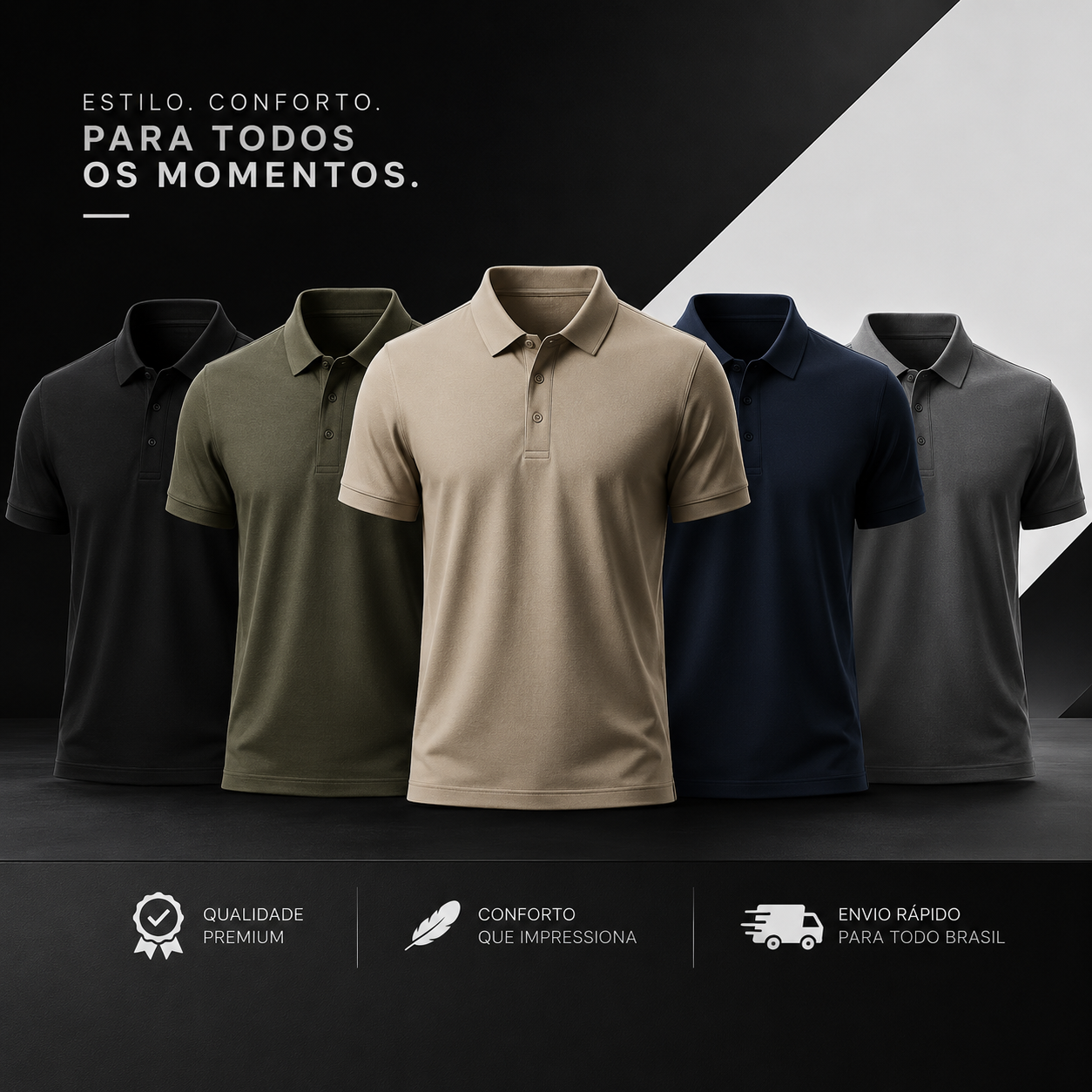 Kit 3 polos Elegant